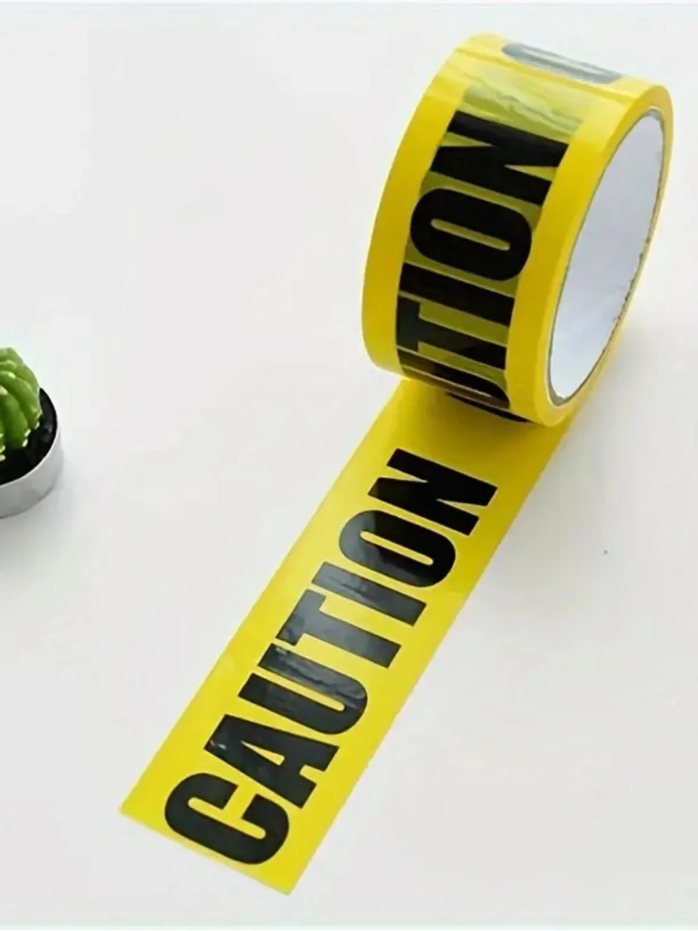 Yellow CAUTION Party Tape - Premium Safety Barrier Black Lettering (2x Available